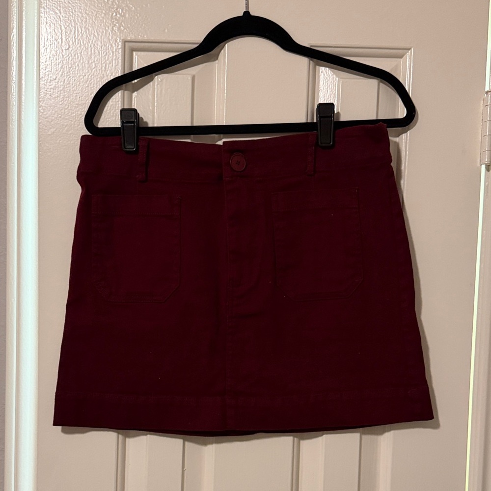 Chic Burgundy Mini Skirt